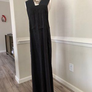 Linen Maxi Romper Dress Size M